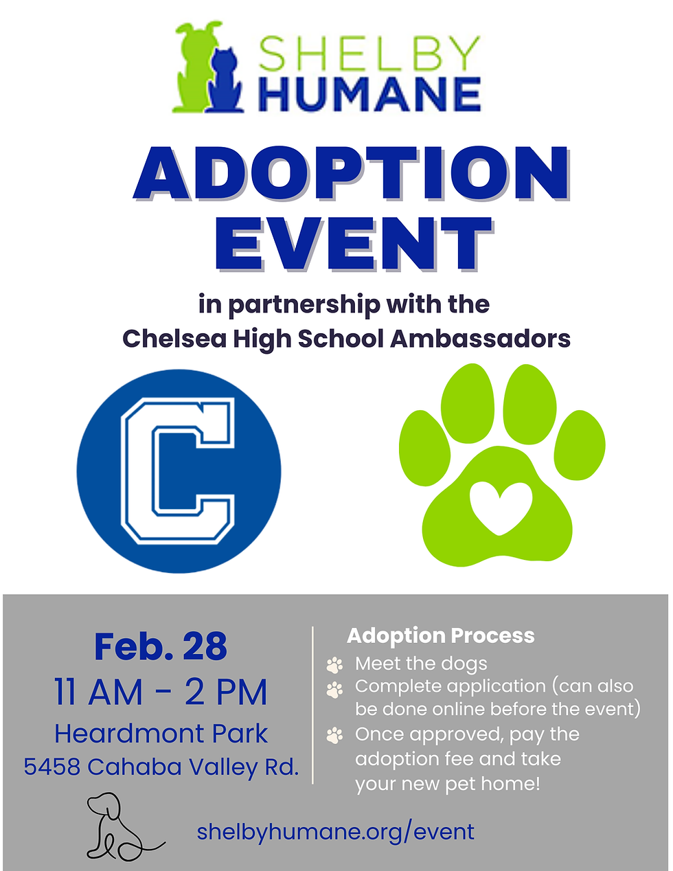 Adoption event with Chelsea High School Ambassadors