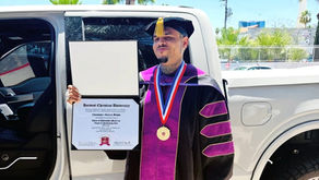 Chris Brown was awarded an Honorary Ph.D. in Visual and Performing Arts
