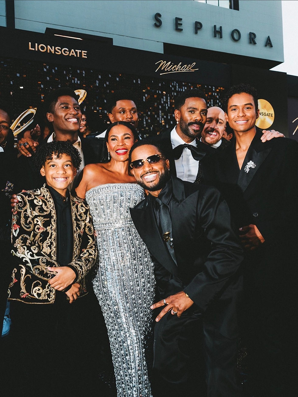 A cast photo at the 'Michael' premier