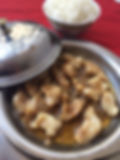 Pescado al vapor con salsa de frijol*