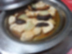 Pollo con hongos al vapor
