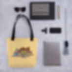 Thumbnail: Yellow Wavy 'You're Gonna Dig Great Salt Plains' Tote Bag
