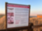 A sign on the observation deck at the Selenite Crystal Digging Area tells about "Military Influences on the Salt Flats."