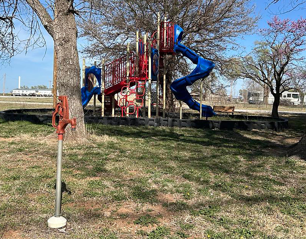 A water tap at Amorita Park is located in the center of the park for visitors.