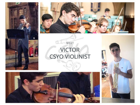 For the first in our new series of 'meet the members', introducing Victor, violinist in CSYO...