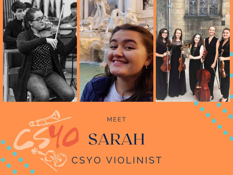 Meet the Members: Sarah on violin.....