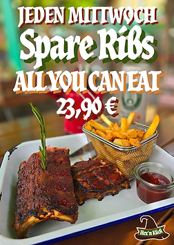 Spare Ribs ALL YOU CAN EAT immer Mittwochs in der Hex'n Küch