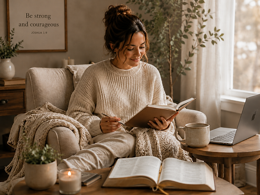 Cozy reading nook with calming vibes.png
