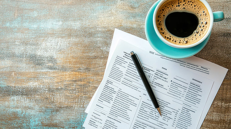 Coffee Break During Paperwork