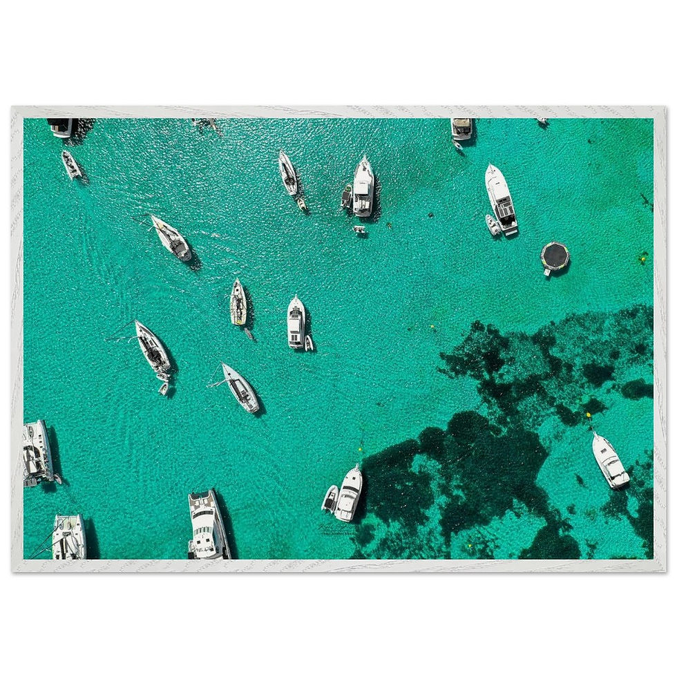 Thumbnail: Rottnest Boats - Museum-Quality Paper - Premium Wood Frame