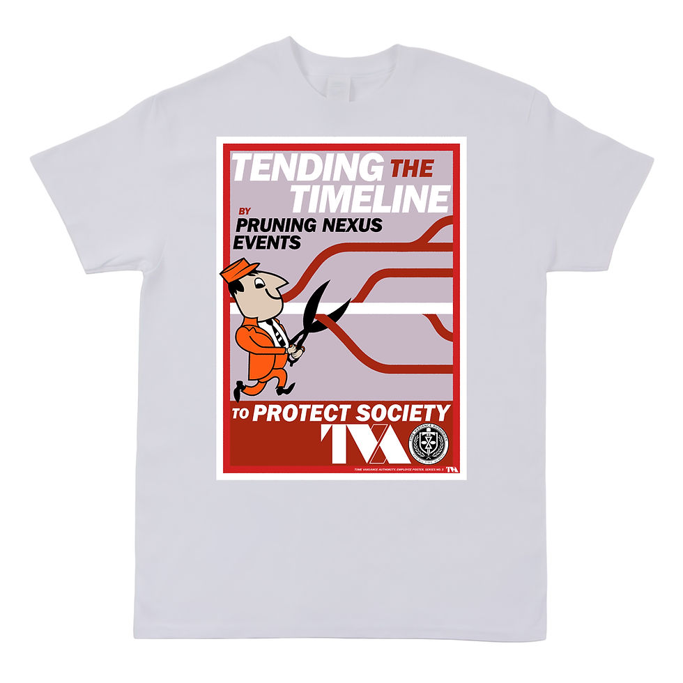 Thumbnail: TVA Poster "Tending the Timeline" T-Shirt