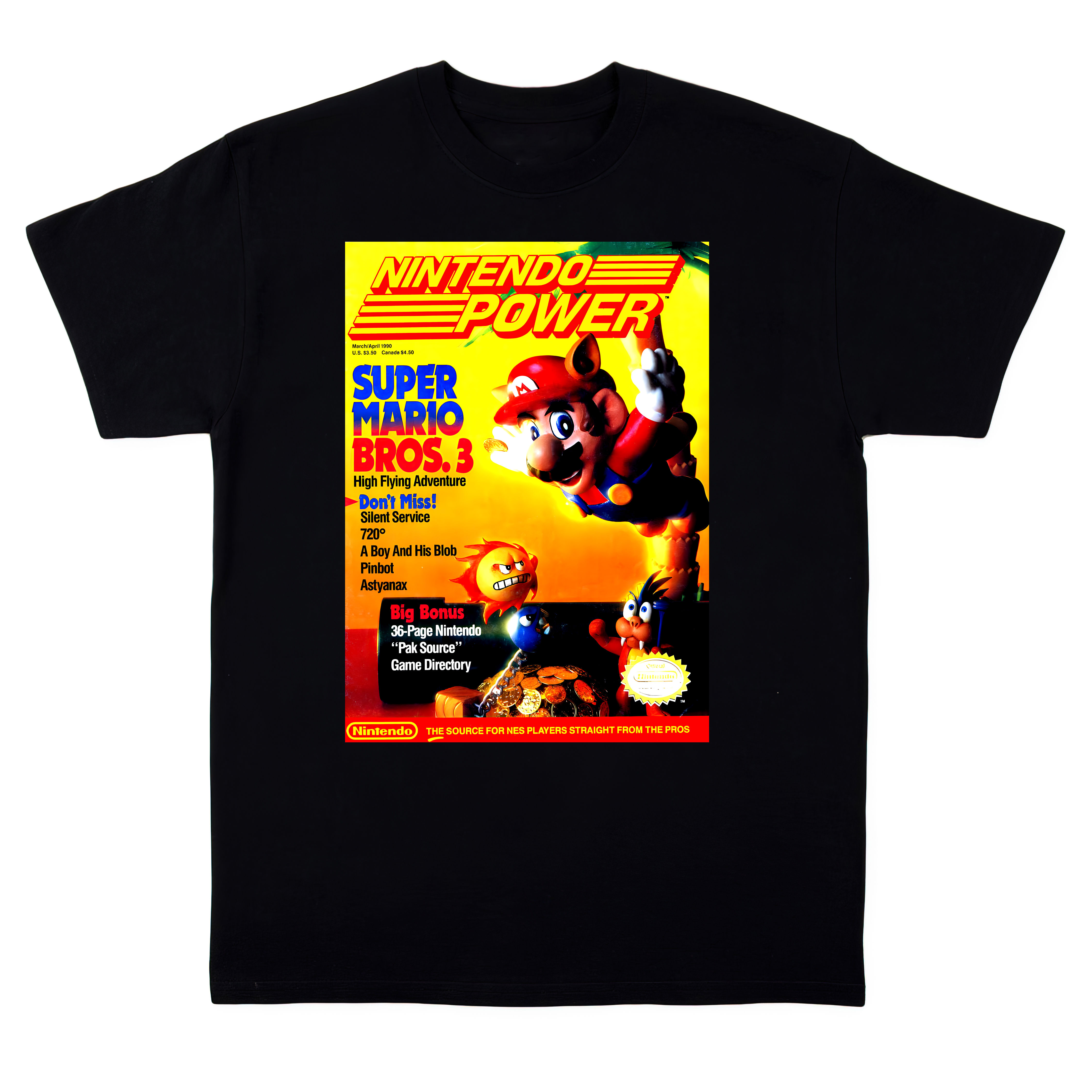 Nintendo Power Vol. 11 (Super Mario Bros. 3) Cover Art T-Shirt