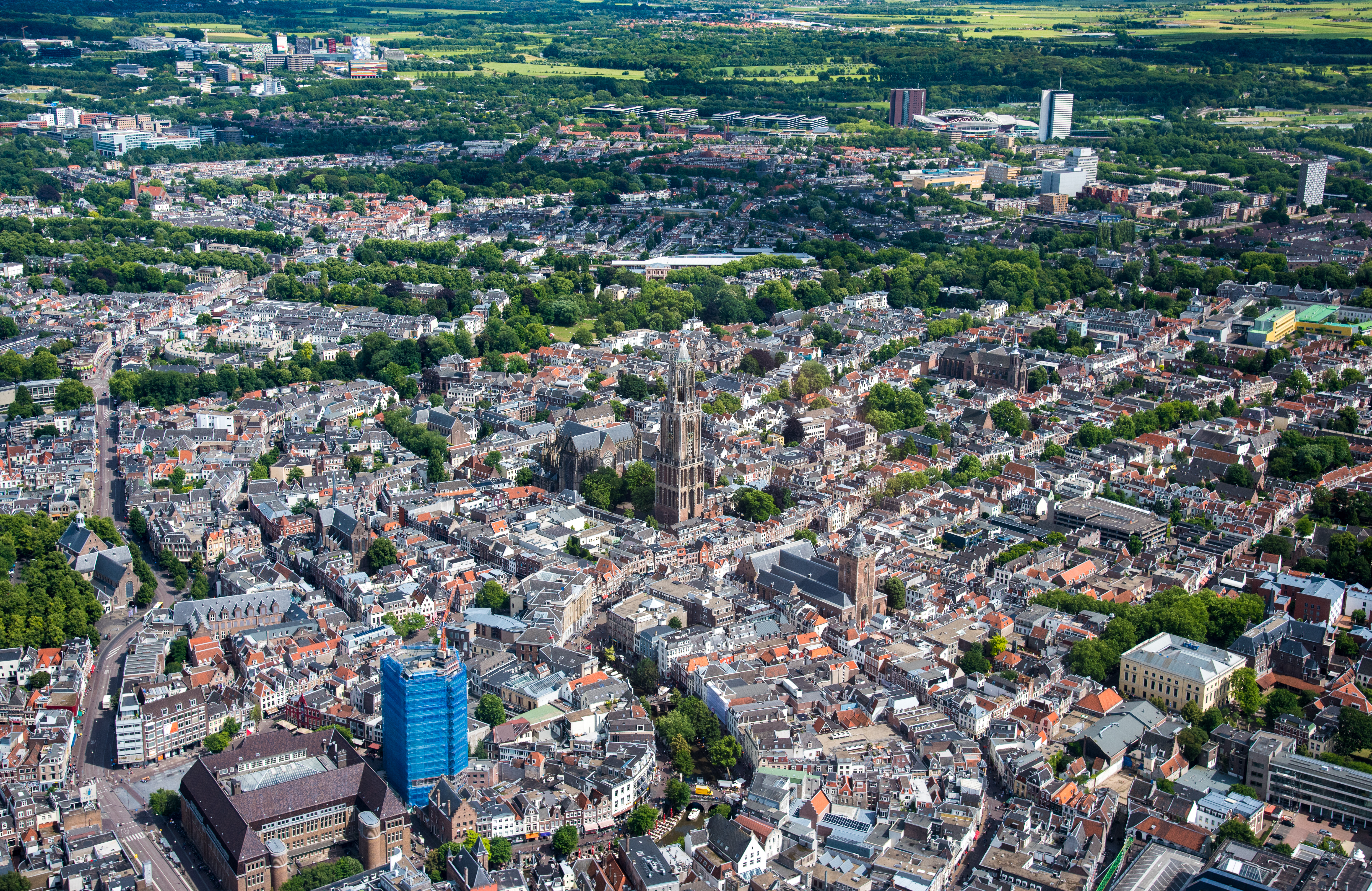 Luchtfoto van Utrecht