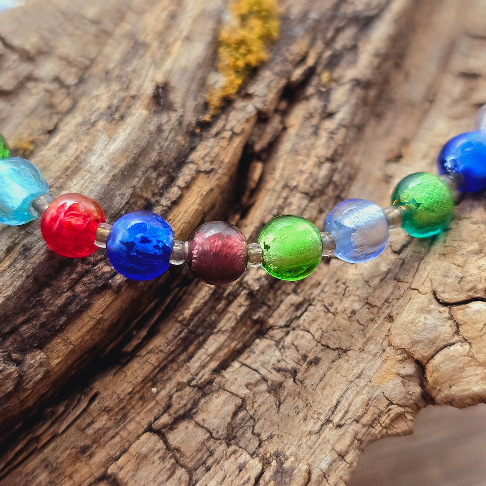 Miniaturbild: Multicolor Perlenarmband aus Murano Glas 