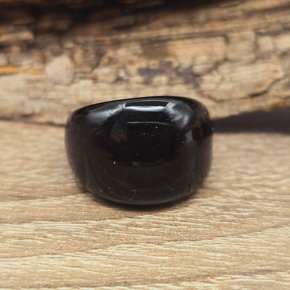 Miniaturbild: Murano Glasring uni schwarz changierend Gr. 17