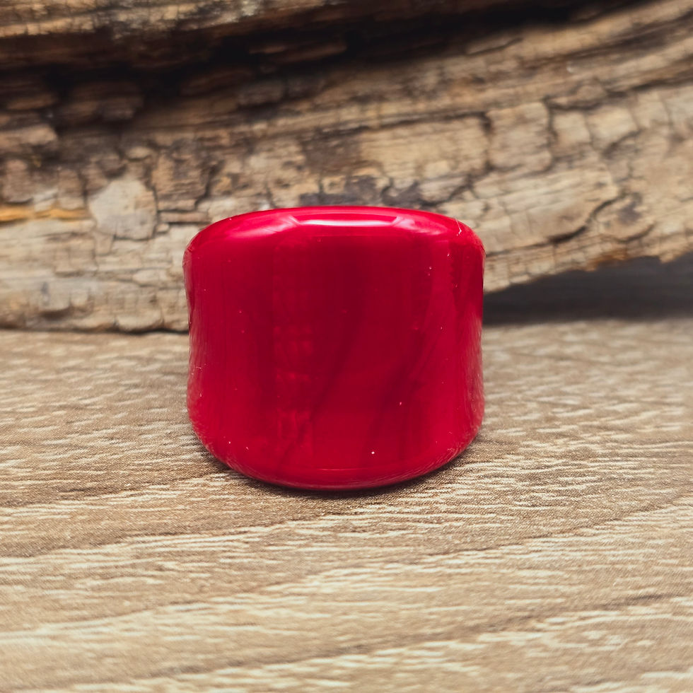 Miniaturbild: Murano Glasring uni rot - klassiker - Gr. 17
