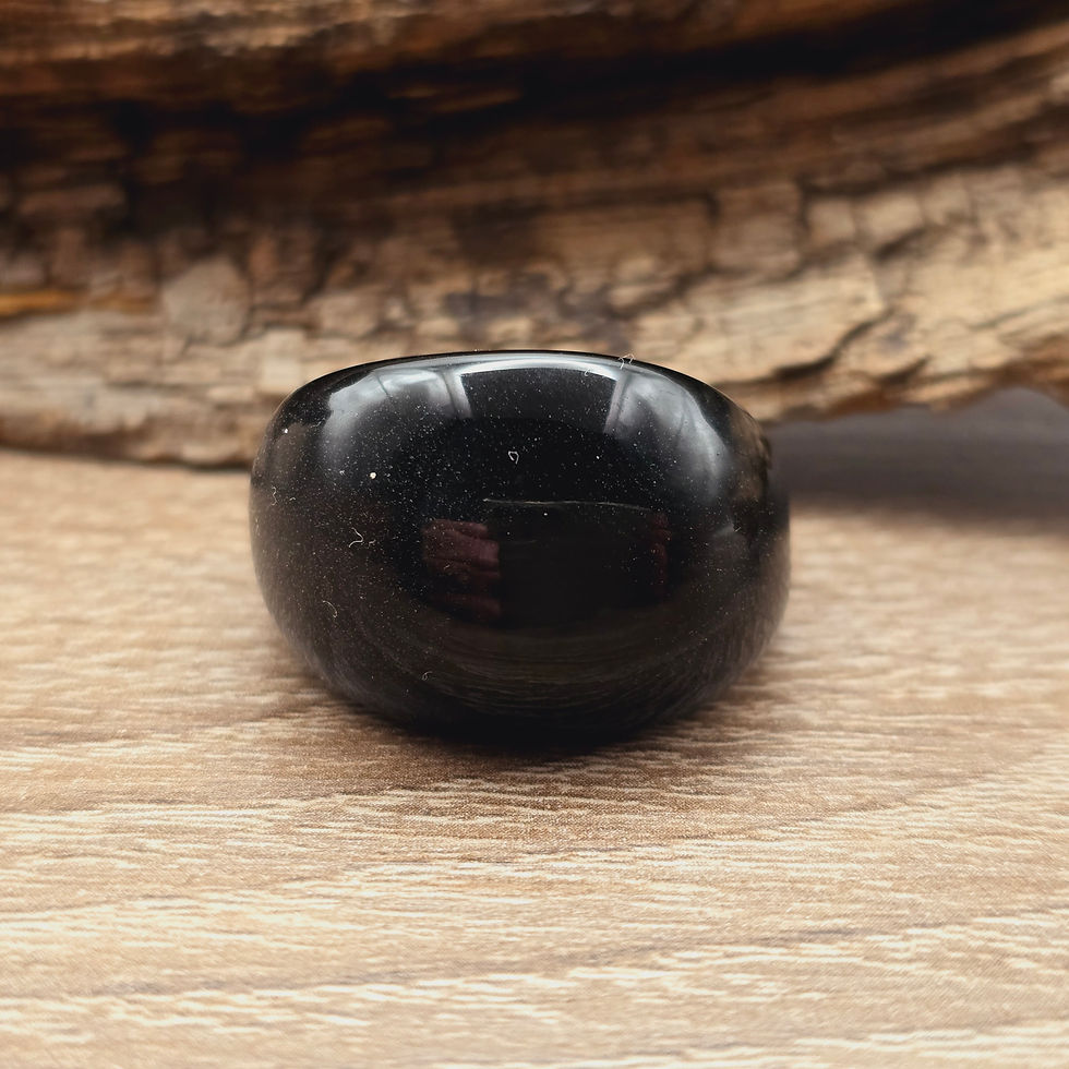Miniaturbild: Murano Glasring uni schwarz changierend Gr. 22