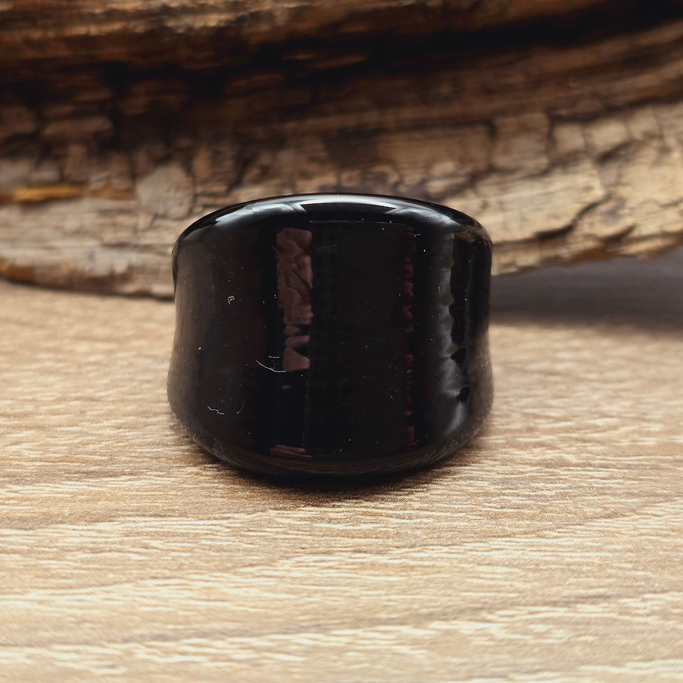 Miniaturbild: Murano Glasring uni schwarz Gr. 22
