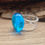 Miniaturbild: Murano Glasring leuchtend blau mit transparentem Ring Gr. 18