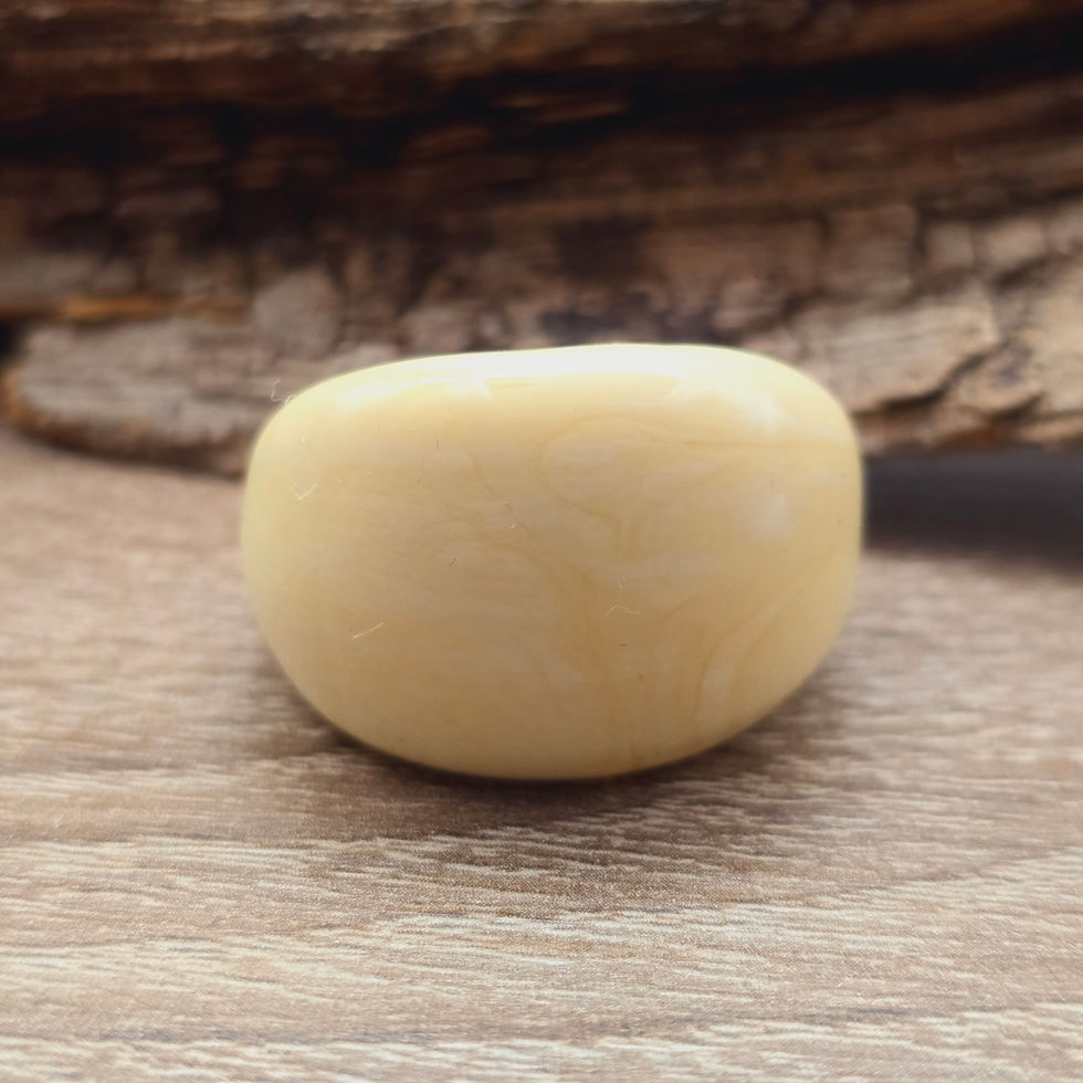 Miniaturbild: Murano Glasring in uni Natur beige Gr. 22
