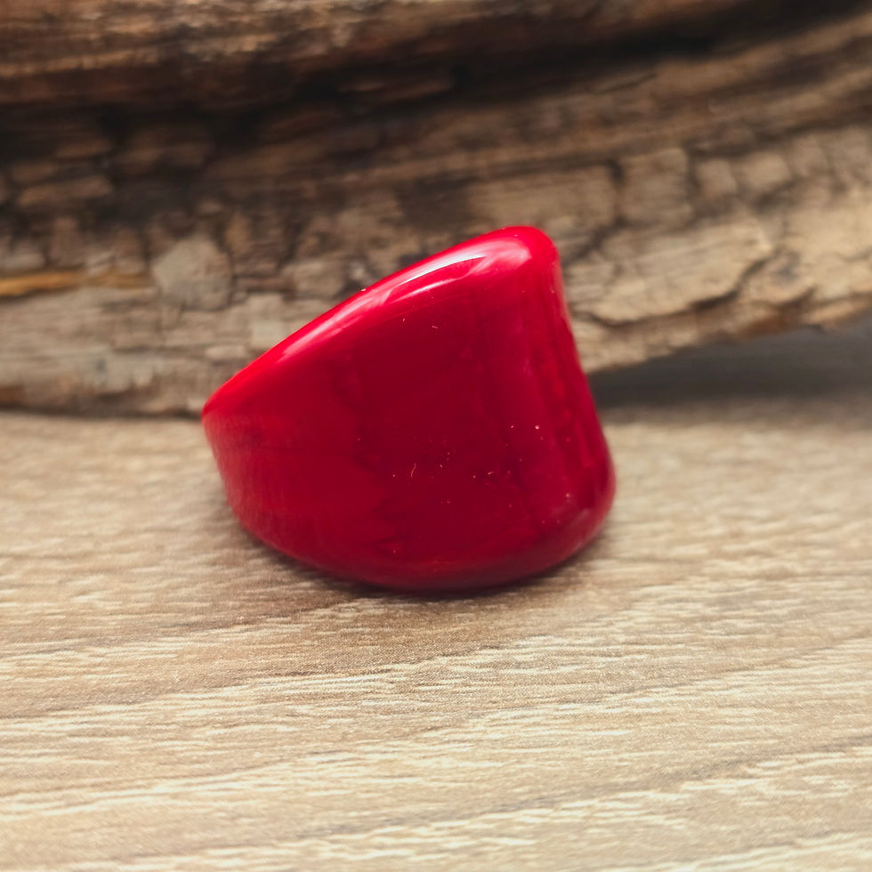 Miniaturbild: Murano Glasring uni rot Gr. 18