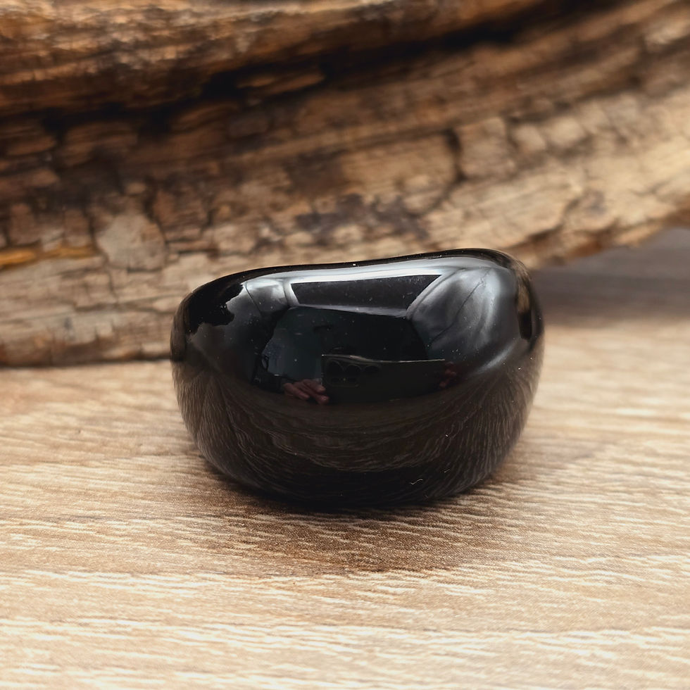 Miniaturbild: Murano Glasring uni schwarz changierend Gr. 20
