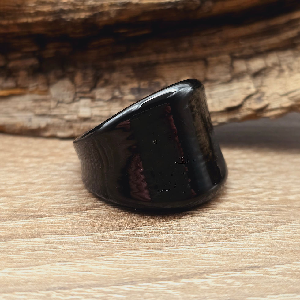 Miniaturbild: Murano Glasring uni schwarz Gr. 22