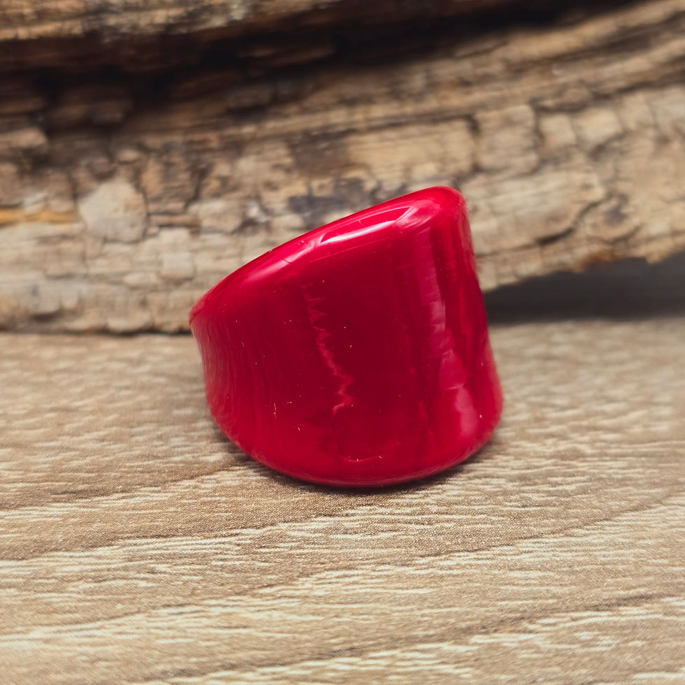 Miniaturbild: Murano Glasring uni rot - klassiker - Gr. 17