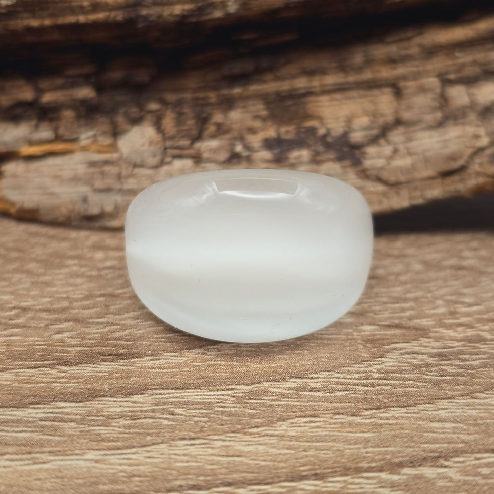 Miniaturbild: Murano Glasring uni weiß changierend Gr. 17