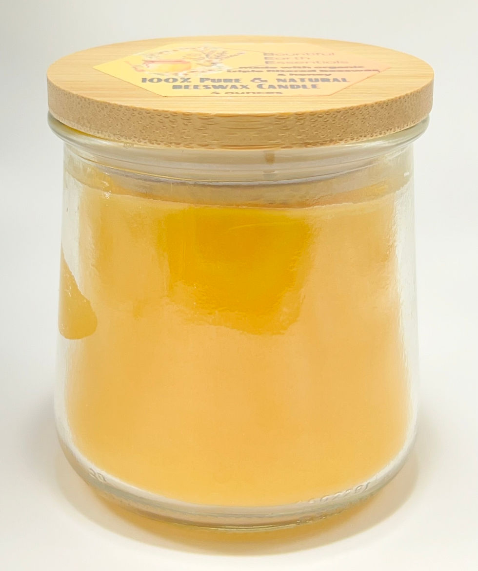 Thumbnail: 100% Beeswax Candle 4oz 100% recycled glass jar