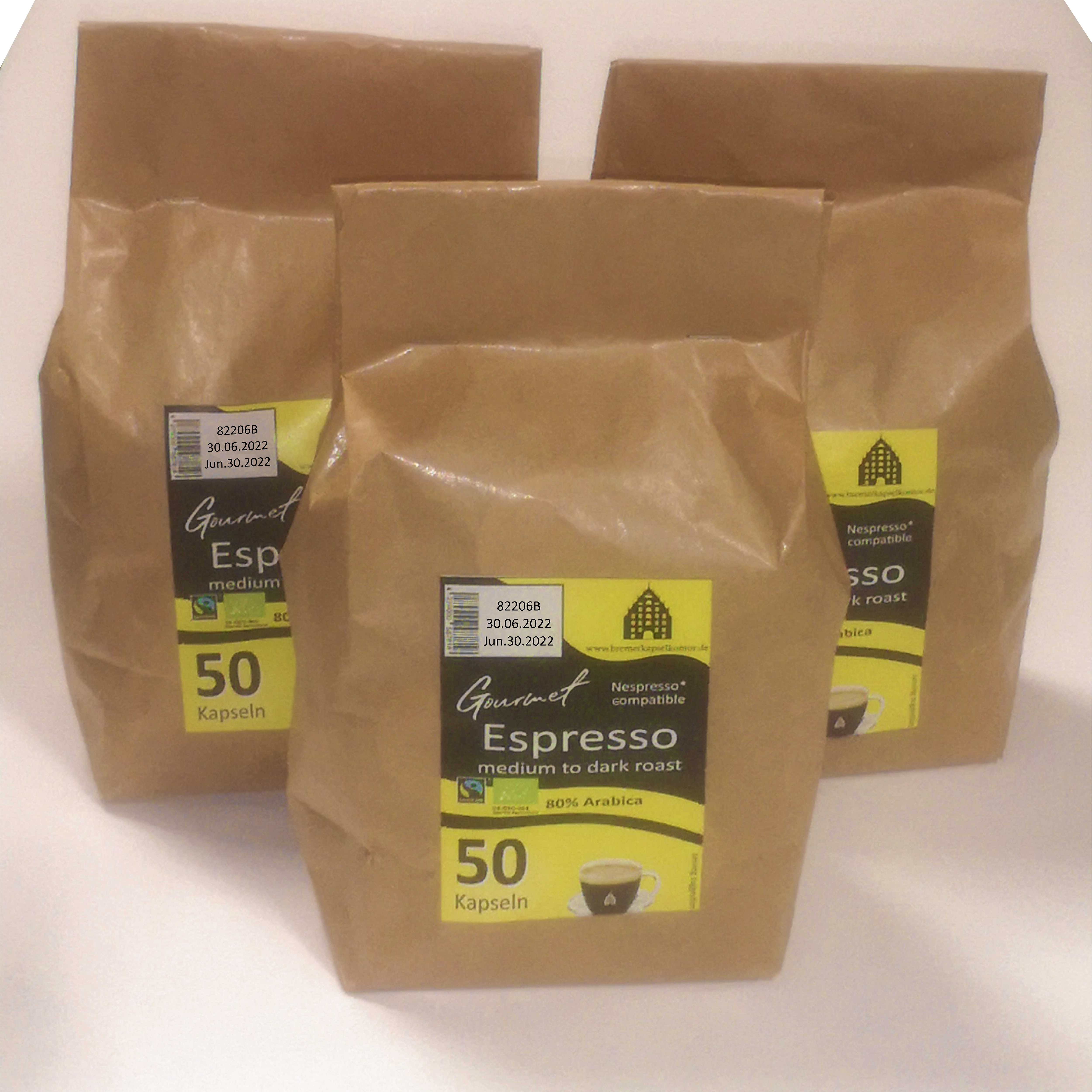 100 Gourmet Espresso Kapseln für Nespresso*