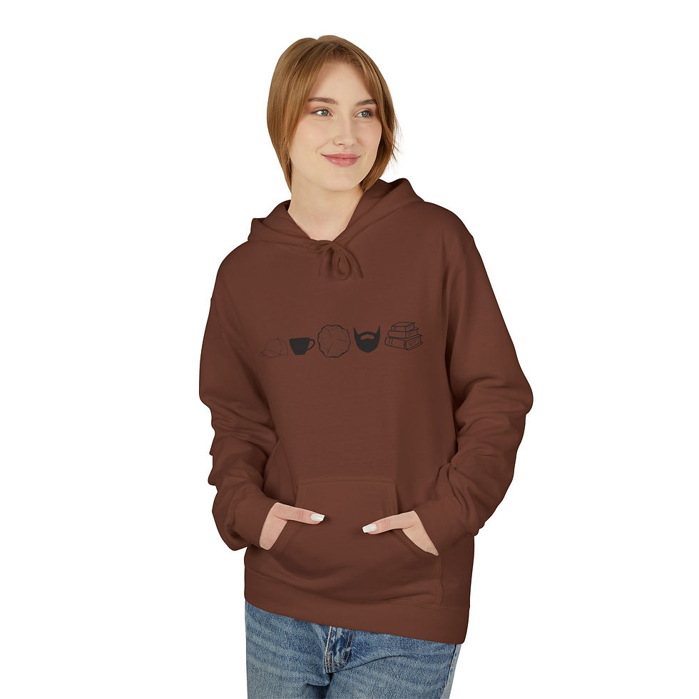 Thumbnail: DIDACTIC Work Worth Doing Icons Unisex Midweight Softstyle Fleece Hoodie