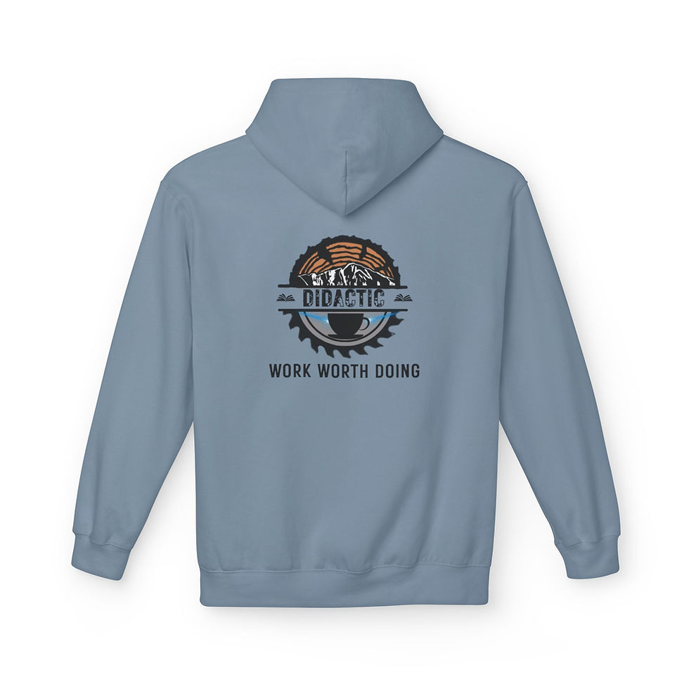 Thumbnail: DIDACTIC Work Worth Doing Icons Unisex Midweight Softstyle Fleece Hoodie