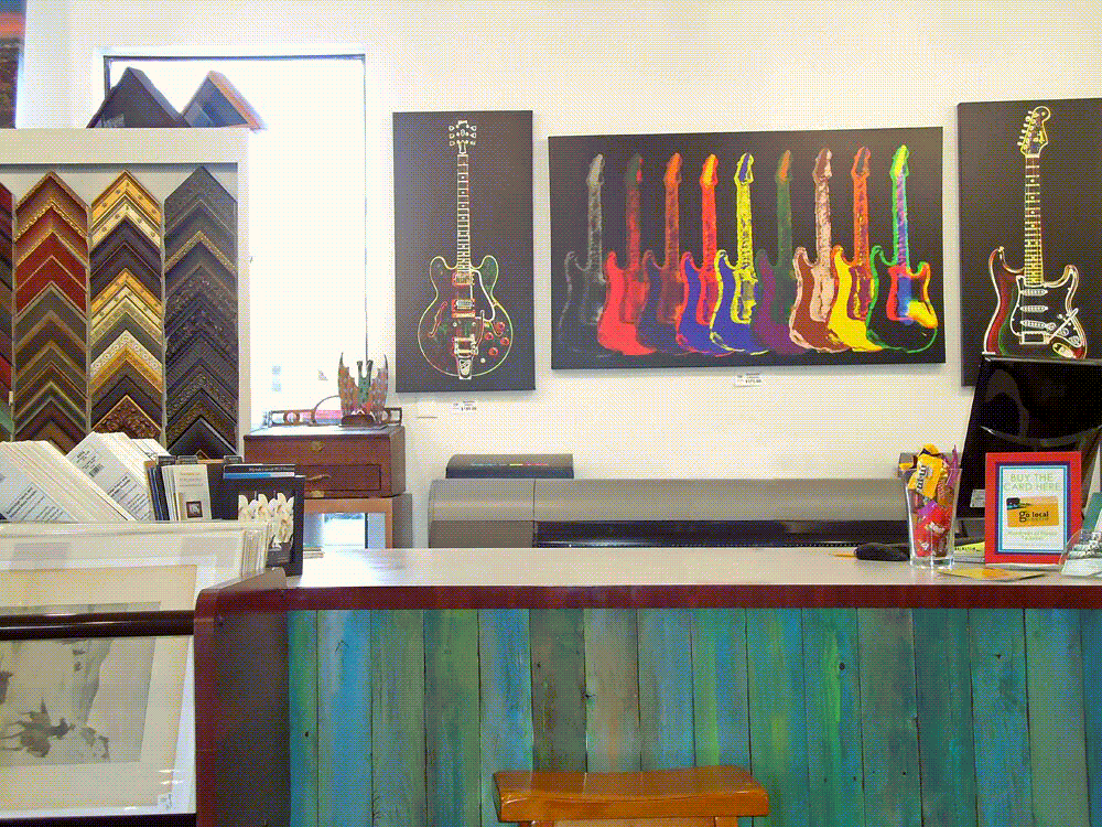 Custom Framing in Austin our shop