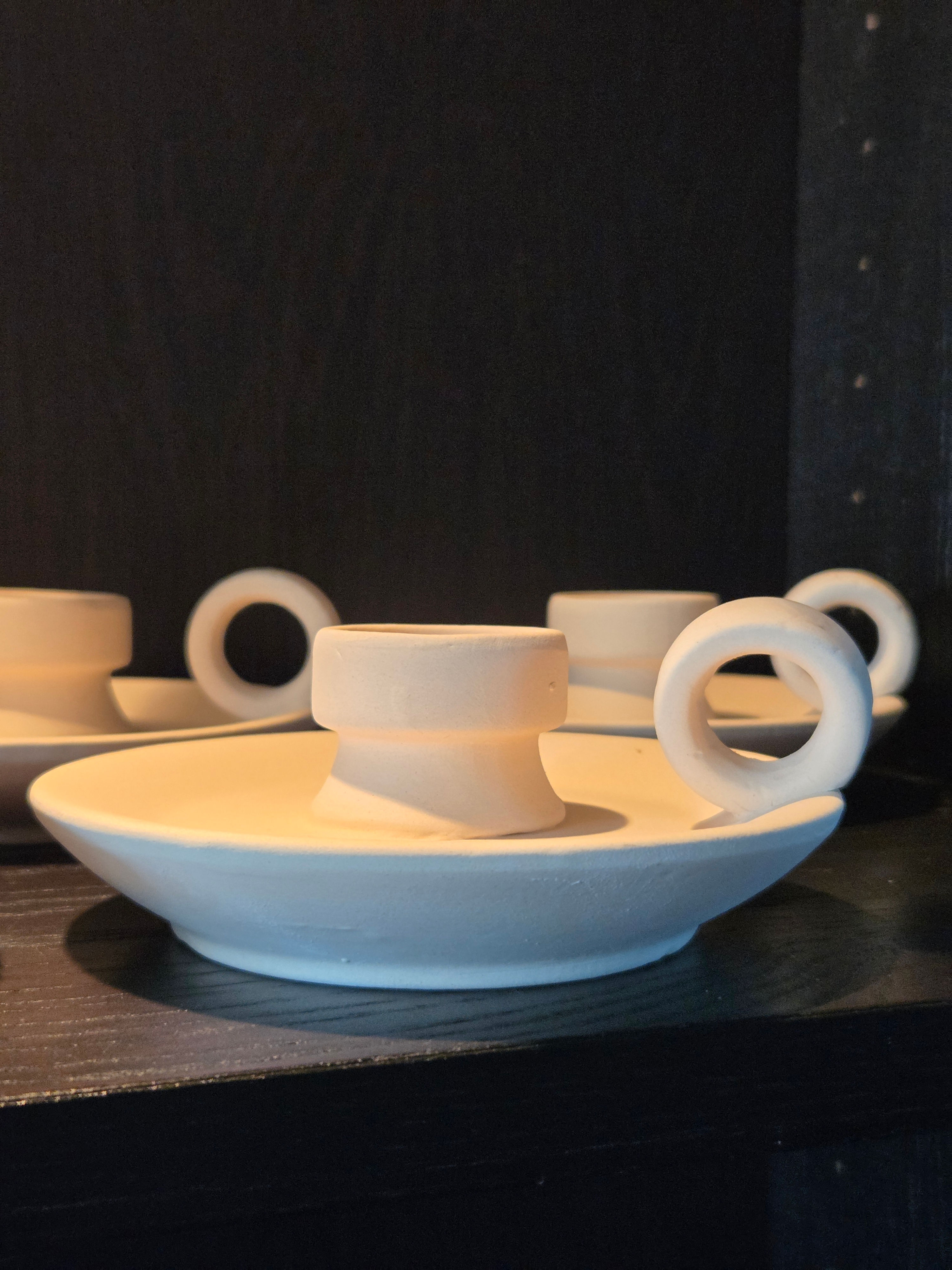 IVORE GROUP Nordic Minimalist Ceramic Candle Holder