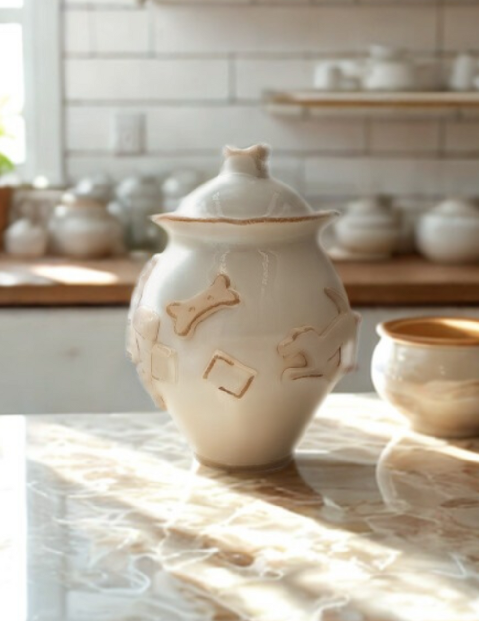 Thumbnail: CARMEL CERAMICA Dog Treat Jar