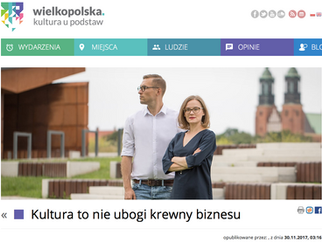 "Kultura to nie ubogi krewny biznesu". Wywiad dla kulturaupodstaw.pl