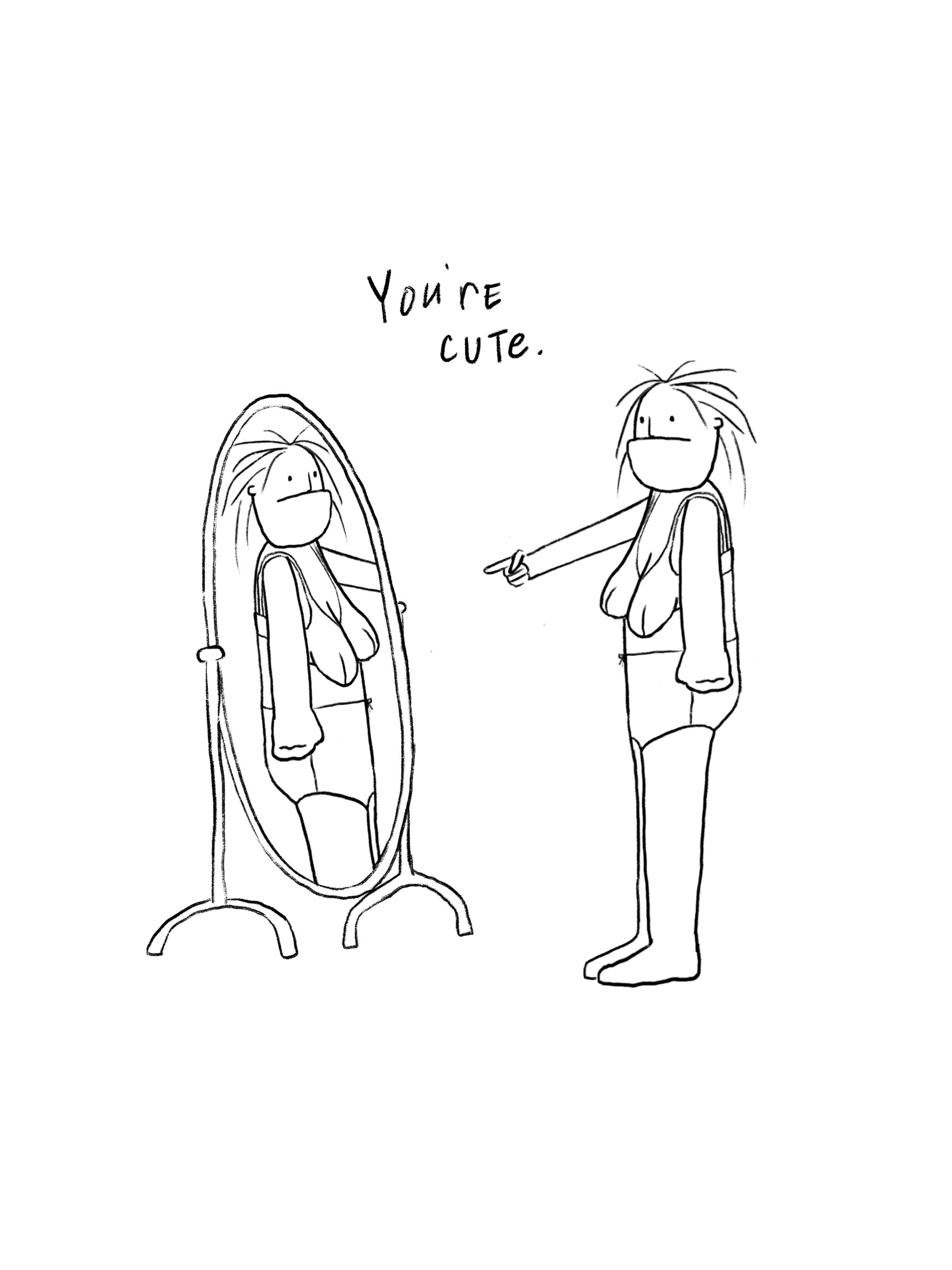 "You're Cute" Greeting Card