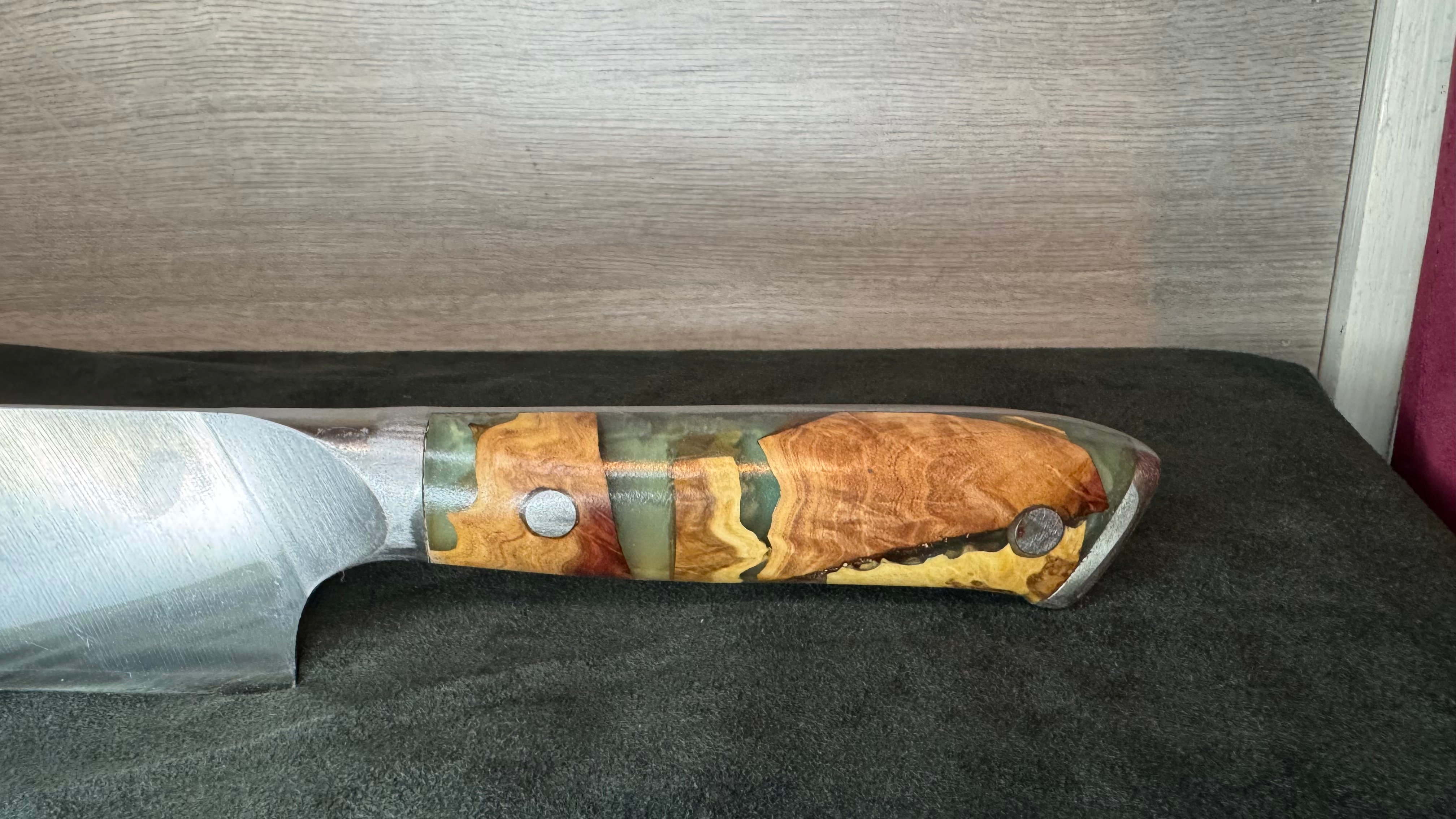 Burl & Epoxy Chef Knife