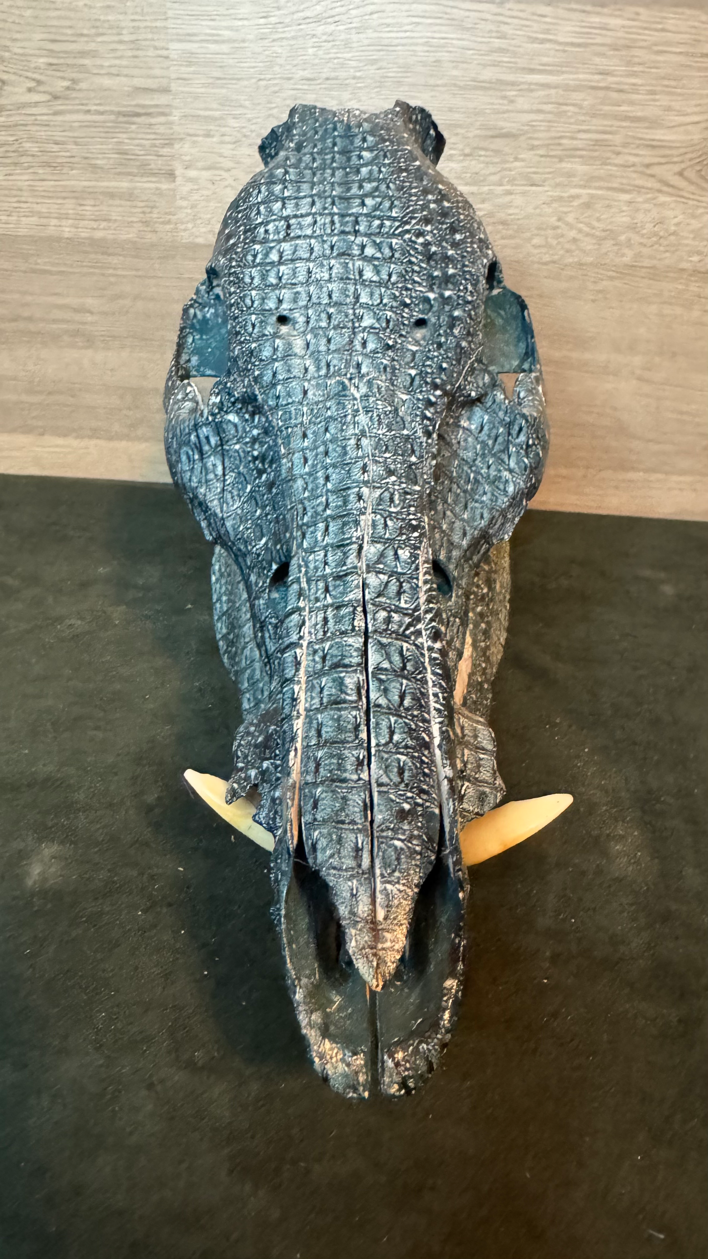 Hydro-Dipped Wild Boar Skull