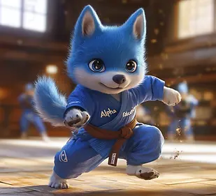 comedecez_A_blue_Shiba_Inu_student_dressed_in_a_Jiu-Jitsu_comba_48bd364e-2d16-453d-9162-7a