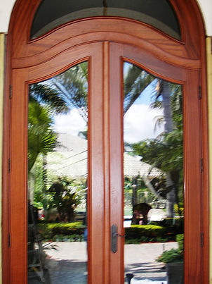 Naples, Double door, clear impact glass, HVHZ impact rated door, hurricane resistant door, solid wood, solid mahogany, Door Manufacture