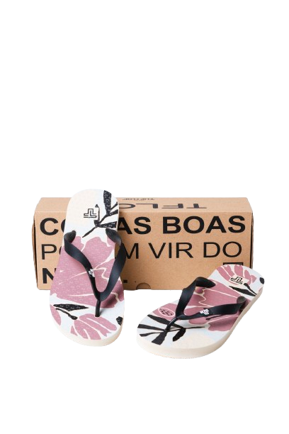 Chinelo Flip Flop Garden Bege