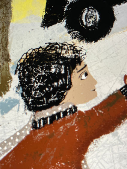 Detail of the london taxi illustration by Johanne Nicola Lether