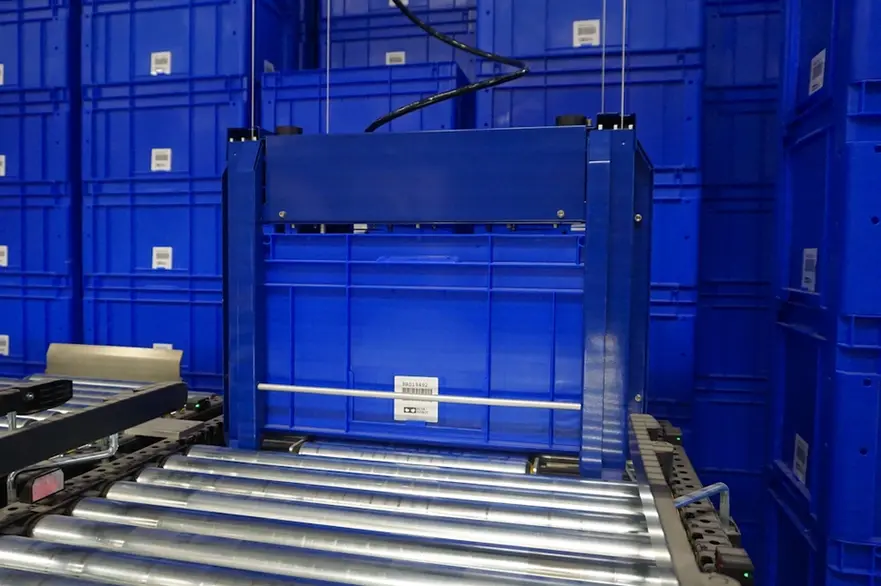 Blue Robot ASRS crate loading