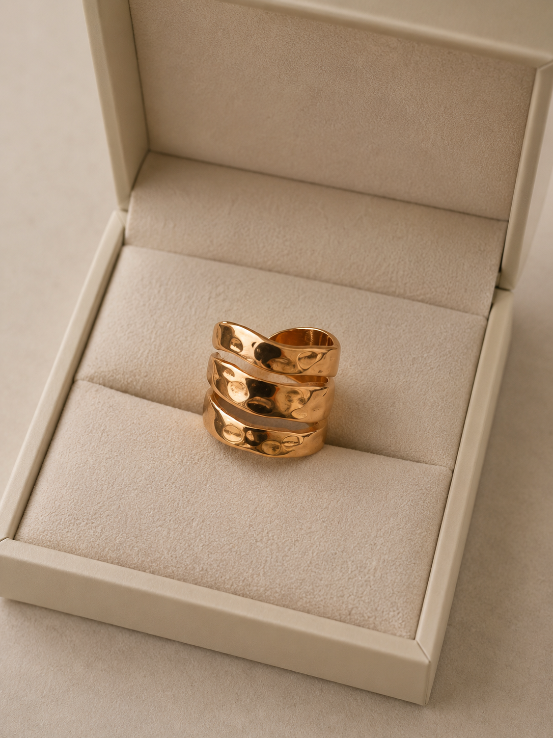 Bague "Ondes Dorées"