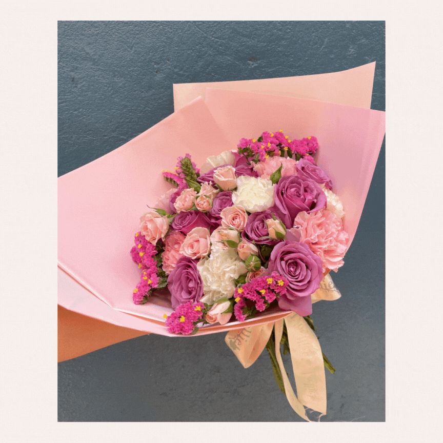 Bouquet de claveles & rosas babies