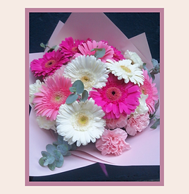 Bouquet de gerberas con claveles