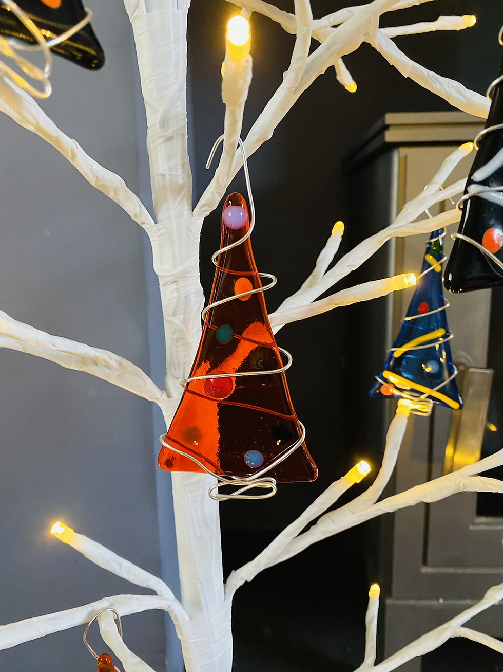 Thumbnail: Glass Christmas tree ornament