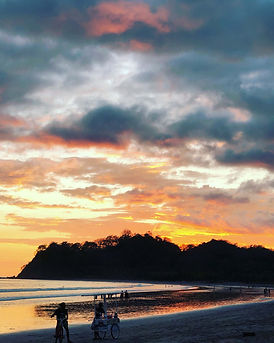 sunset on a beach